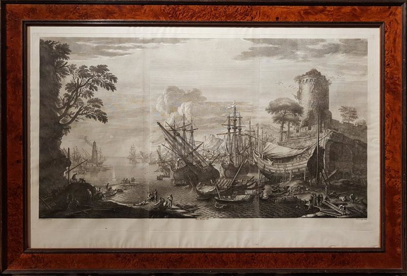 stampa antica incorniciata da Salvator Rosa