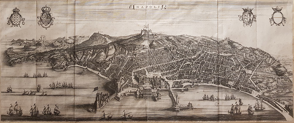 Palatium Regium in Urbe Neapoli - Napoli Neapel Palazzo Reale Campania  Italy Italia veduta incisione acquaforte by Blaeu, Joan (1596-1673) und  Pieter Mortier (1661-1711):: (1704)  Art / Print / Poster