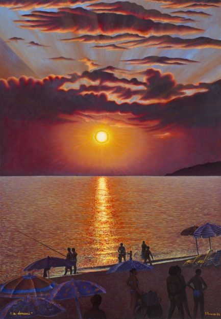 dipinto di Vincenzo Perna tramonto