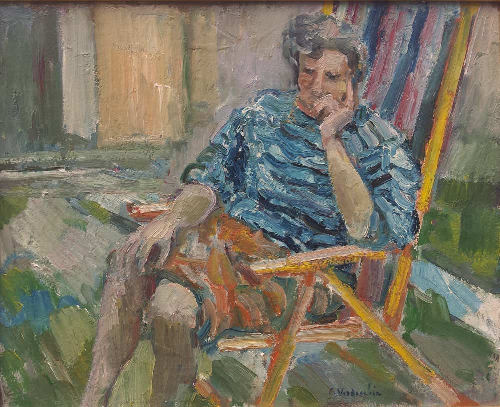 Carlo Verdecchia, Nella stalla - Marciano Arte - Marciano Arte