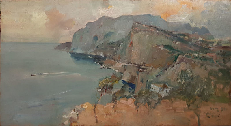 quadro di giuseppe casciaro raffigurante capri