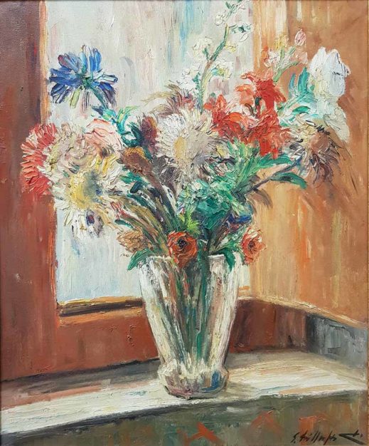 Dipinto di Edmondo di Napoli, Vaso con fiori