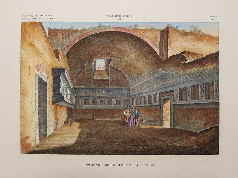 Stampa antica di Zuccagni Orlandini, Pompei