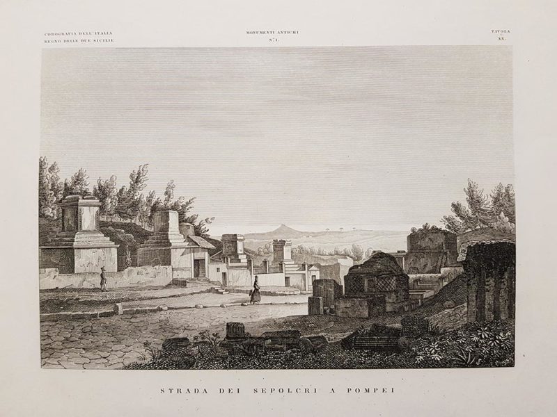 Stampa antica di Zuccagni Orlandini, Pompei