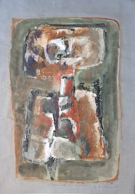 Dipinto di Antonio Siciliano "Figura" del 1962