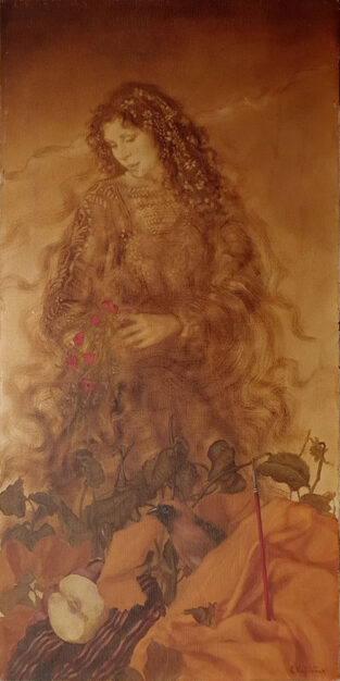 Dipinto ad olio su tela del pittore Antonio Napoletano raffigurante la Donna