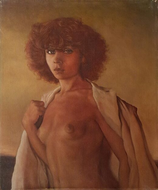 Dipinto del Antonio Napoletano pittore raffigurante un nudo di donna